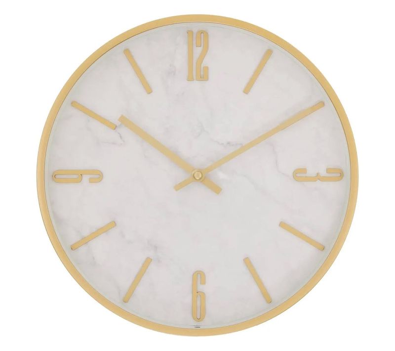 Horloge Nathalie D29cm Doré