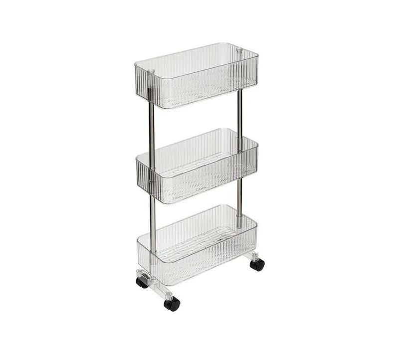 Desserte 3 Niveaux Plastor 40 Cm Pet Transparent 5five