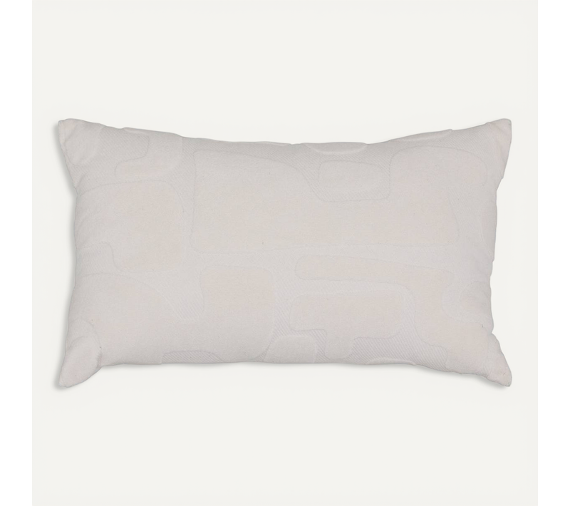 Coussin Delor 30x50cm Blanc