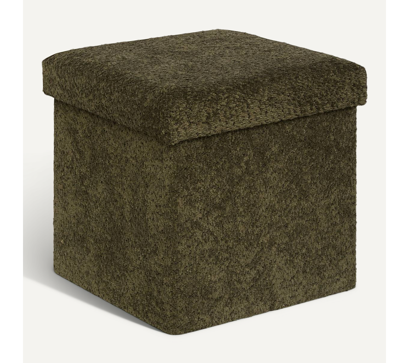 Pouf Pliable Coffre Soana Kaki 38x38cm