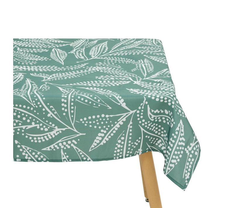 Nappe Antitache Imprimée "tropical" 140x240cm Vert Olive