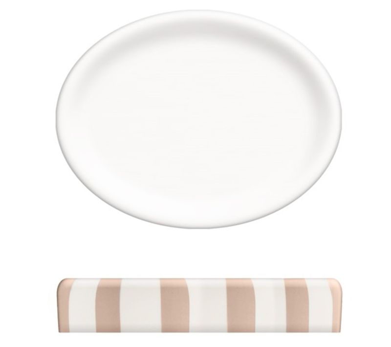 Porte savon STRIO Blanc / Rose