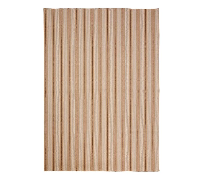 Tapis Groove 170x120cm Rayé Beige Lin