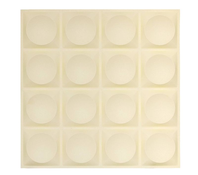 2 Stickers Muraux Oren Rond 50x50cm Blanc