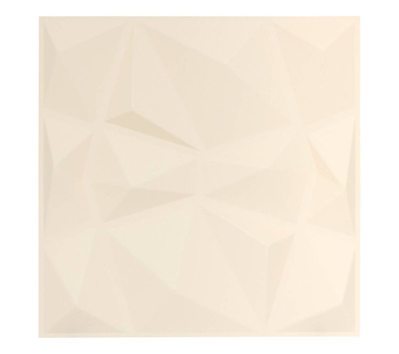 2 Stickers Muraux Oren Géométrique 50x50cm Blanc