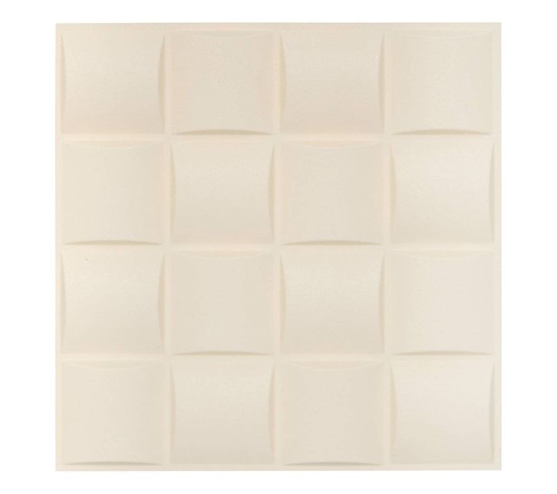2 Stickers Muraux Oren Carrés 30x30cm Blanc