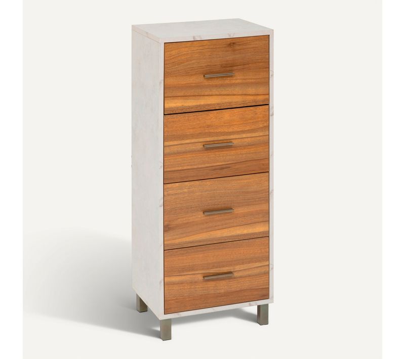 Chiffonnier 4 Tiroirs Côme Effet Travertin
