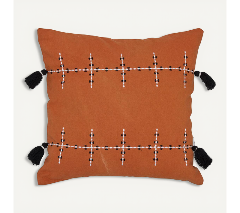 Coussin Mira 40x40cm Terracotta