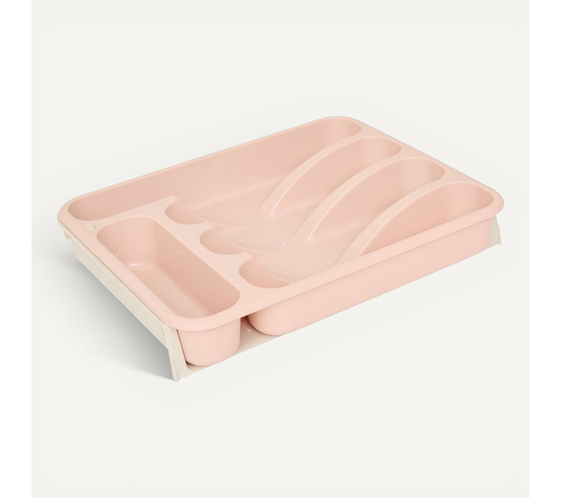 Range-couverts Poly Extensible 6 Compartiments Rose