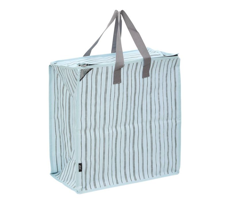 Sac De Course Avec Fermeture Zip 49l Bleu