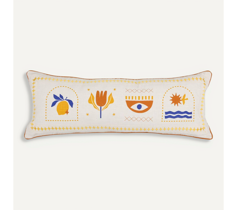 Coussin Libertad 30x80cm Blanc
