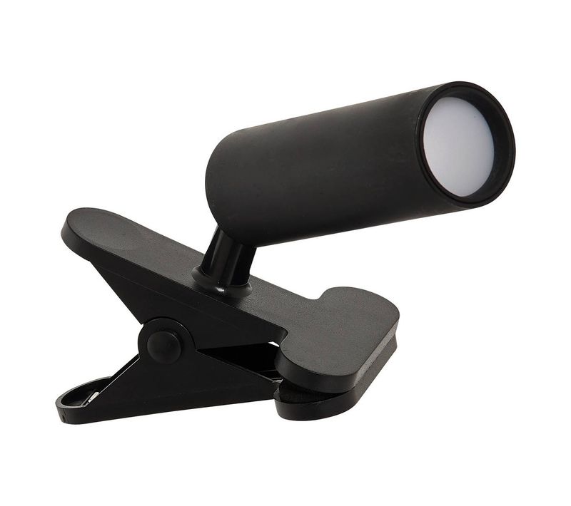 Lampe LED Clipsable USB Noir 12x8x20 Cm