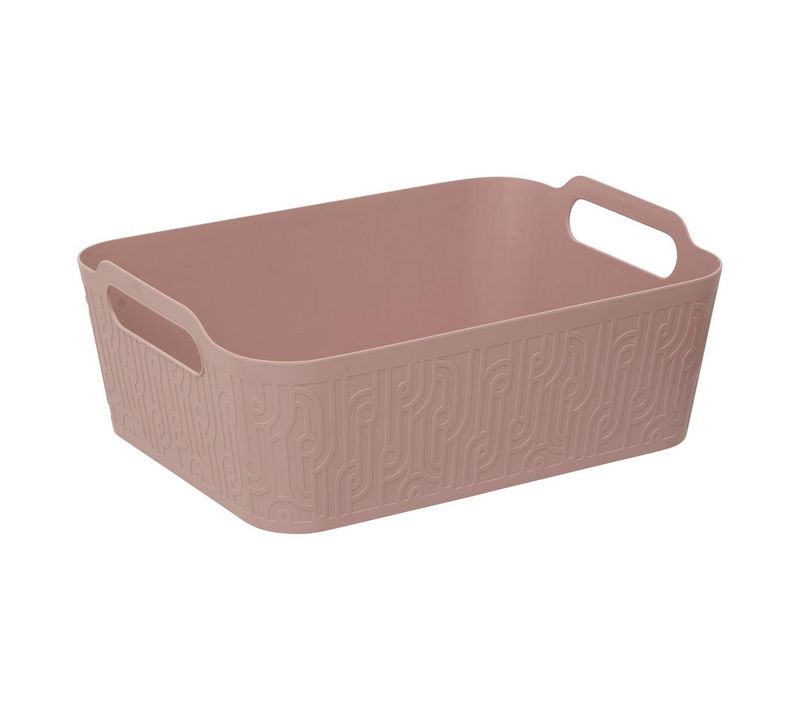 Panier Rangement Arche 12l Rose Clair