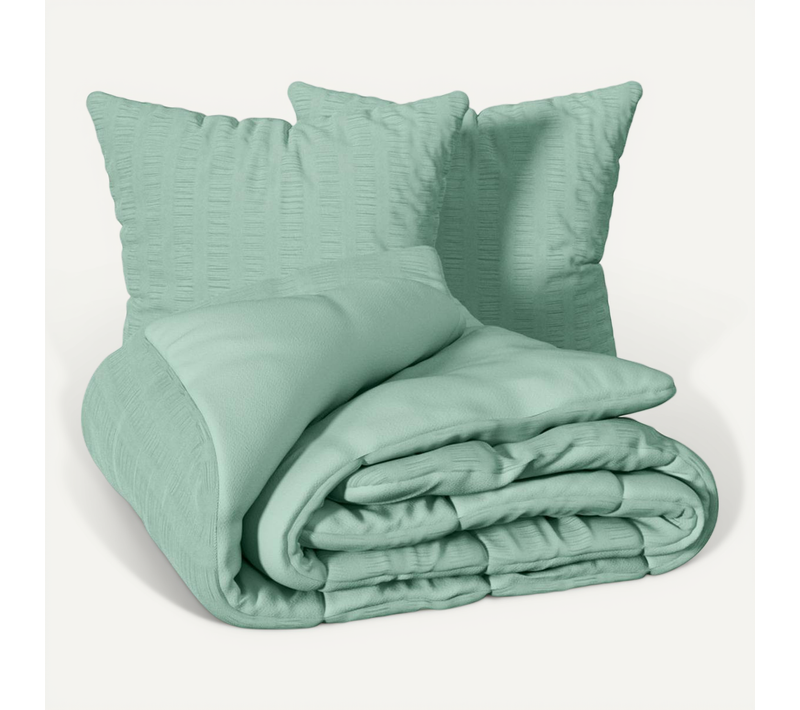 Parure De Lit Irhia 240x220cm Vert Céladon