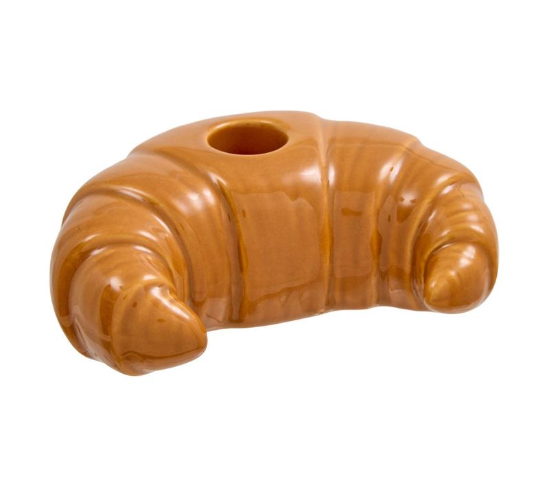 Bougeoir Croissant Fra H.5cm Marron
