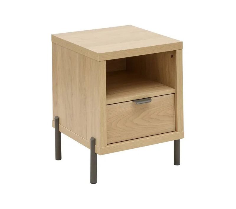 Table De Chevet Alvo 1 Tiroir 50,5 Cm Mdf Naturel 5five