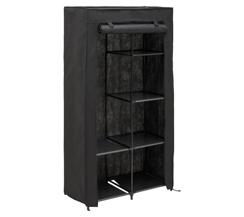 Penderie Dressy Rectangulaire 88x165cm Noir