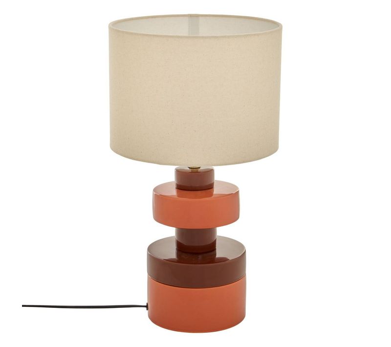 Lampe Design Fiva Cylindrique H.50cm Marron