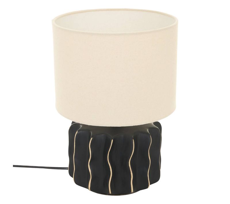 Lampe Malya Cylindrique H.35cm Noir