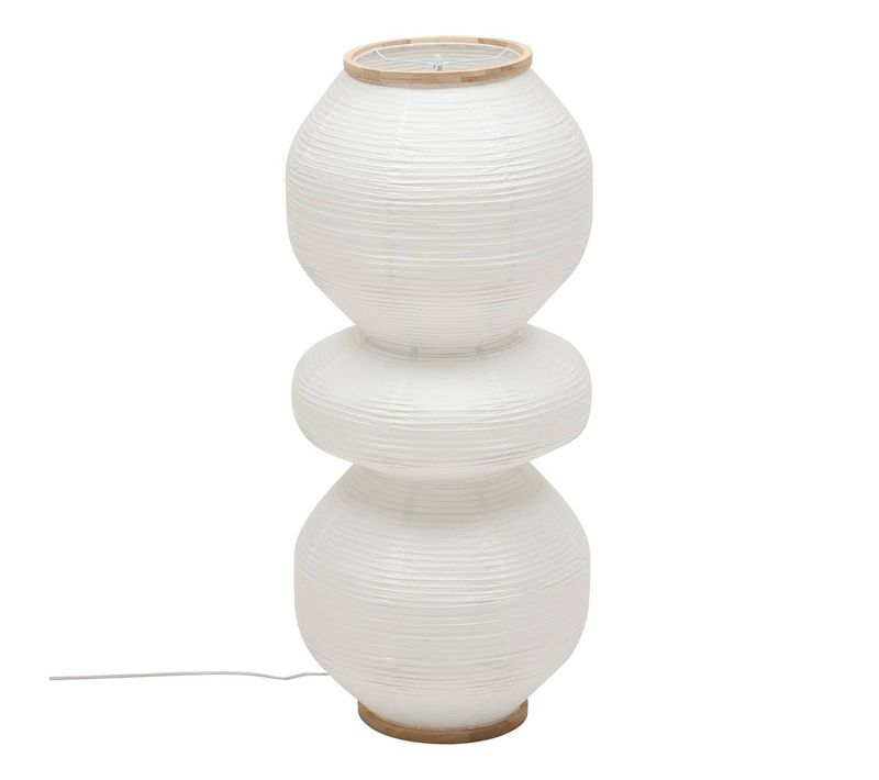 Lampadaire Nika Cylindrique H.100cm Blanc