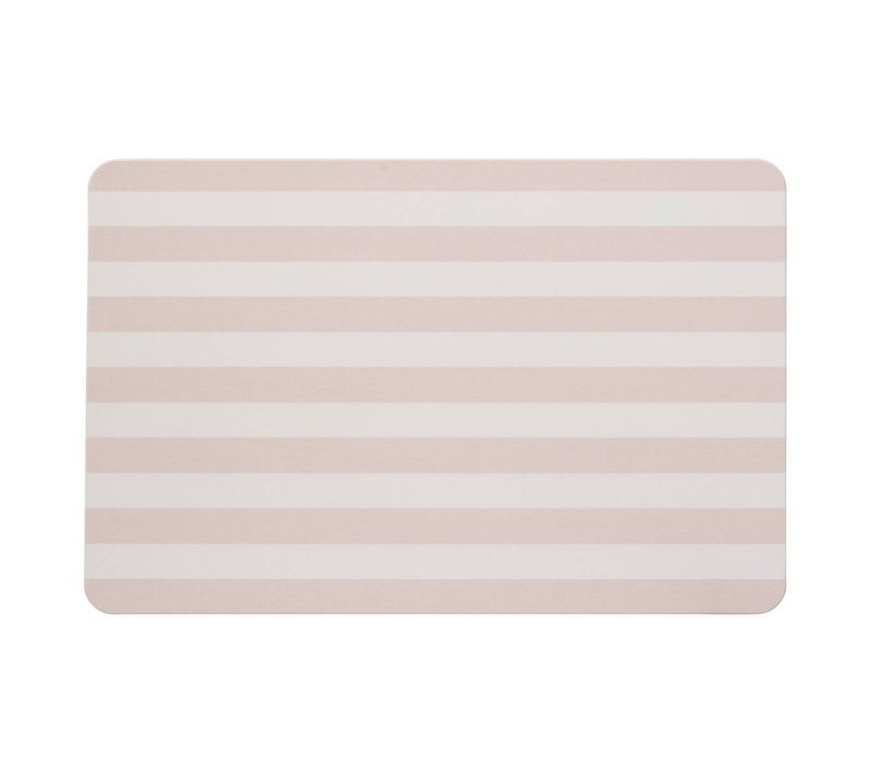 Tapis De Bain Strio 39x60cm Rayures Rose En Diatomite