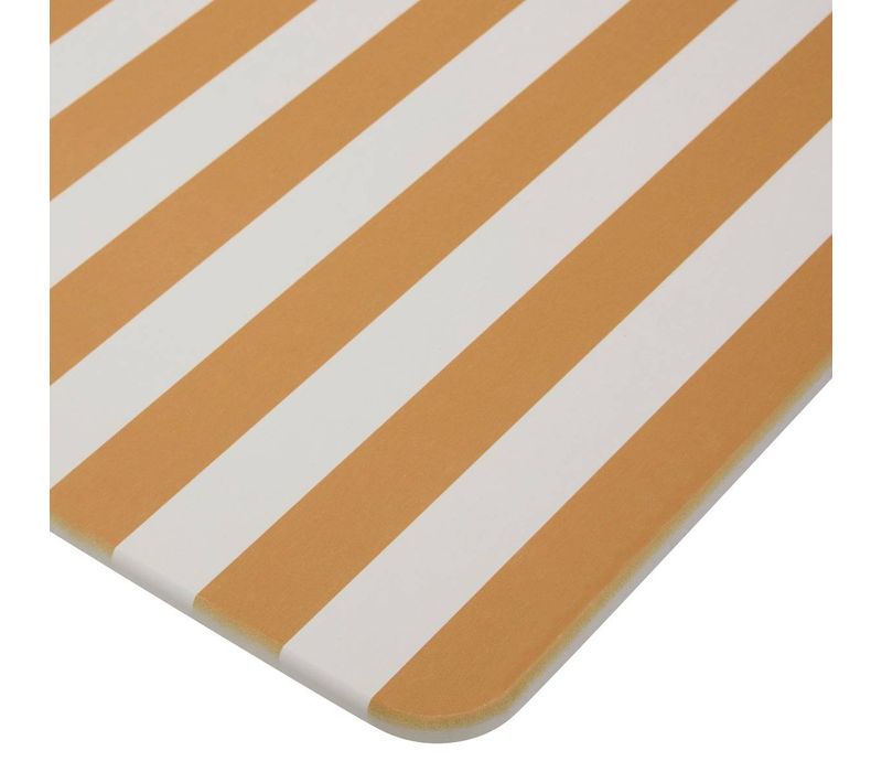 Tapis De Bain Strio 39x60cm Rayures Jaune En Diatomite