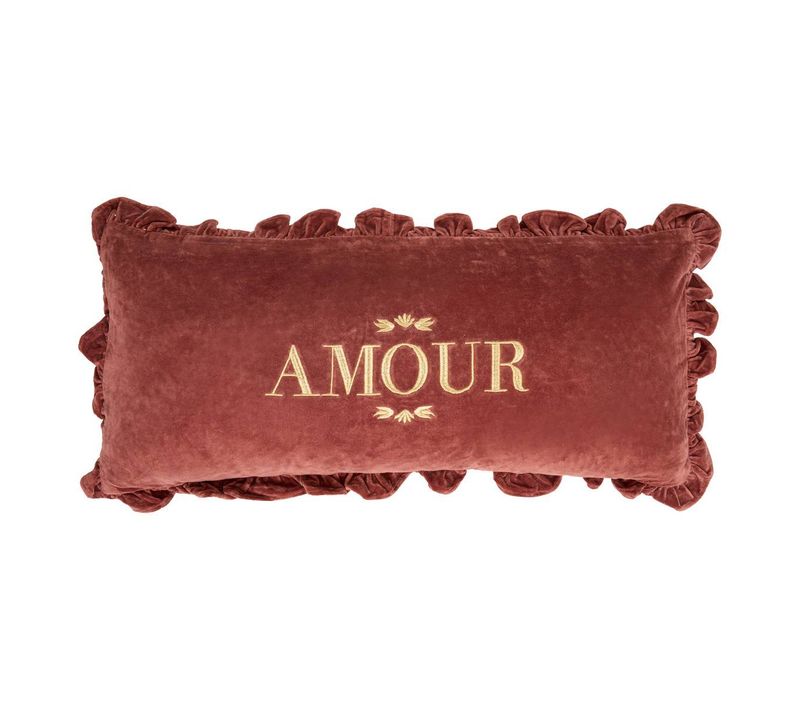 Coussin Mona Rectangulaire 35x75cm Rouge