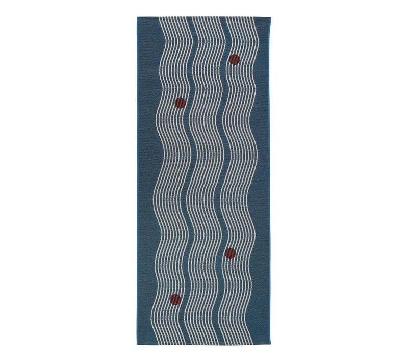 Tapis Nippon Line Rectangulaire 75x200cm Bleu