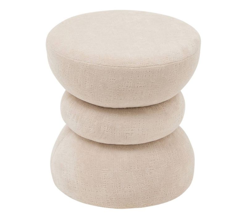 Pouf Totem Ritem H38,5 Cm Ivoire Atmosphera