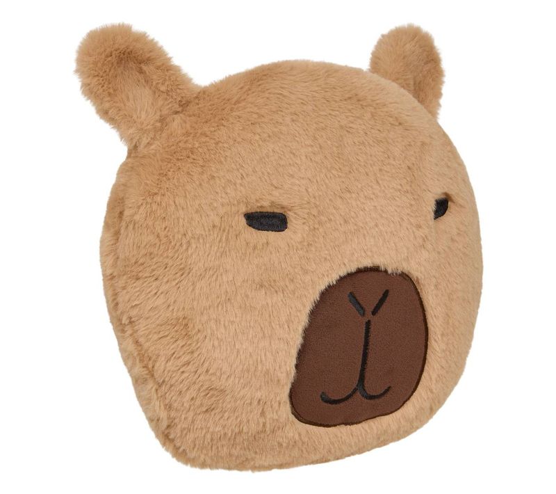 Coussin Tête Capy Rond 30x30cm Marron