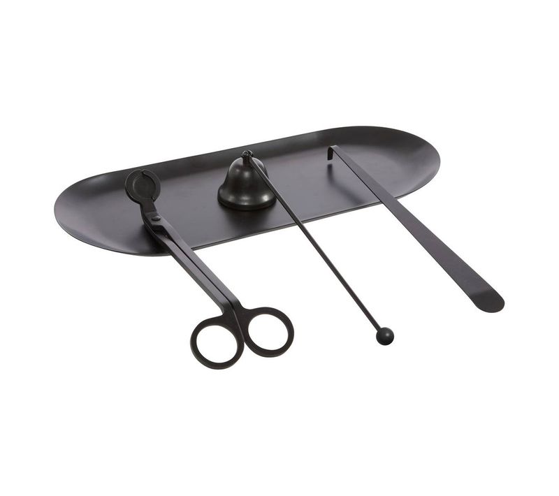 Kit Entretien Bougie Zélie 3 Pièces Noir