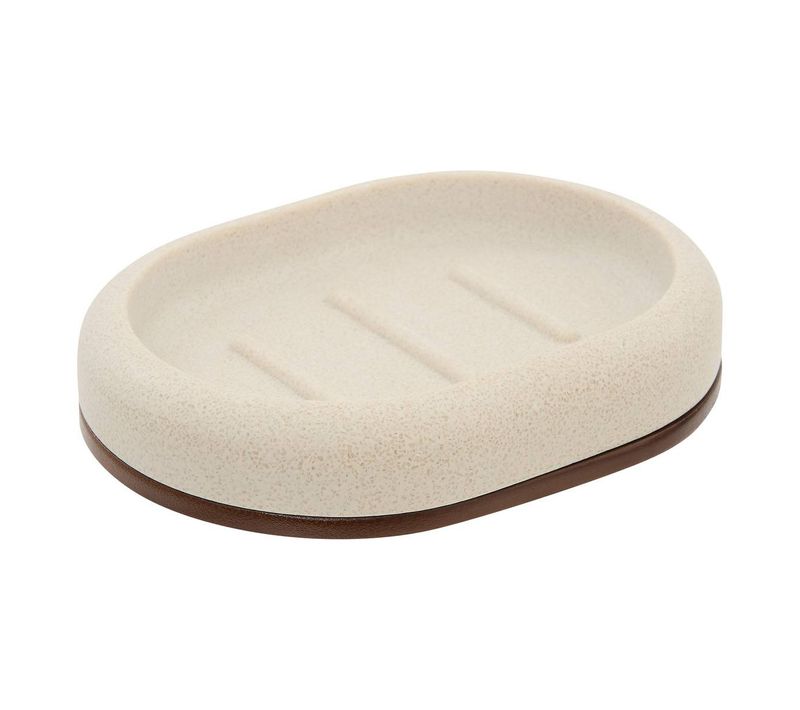 Porte-savon Argileo Ovale 10x13cm Beige