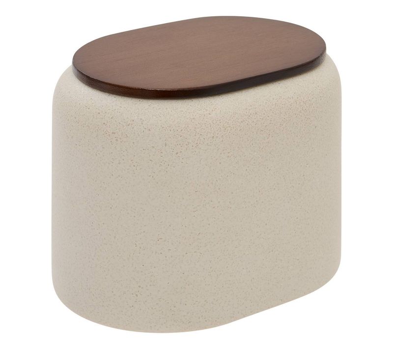 Pot À Cotons Argileo Ovale 9x12cm Beige