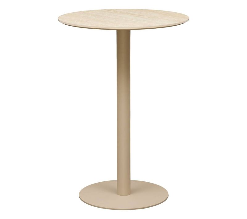 Table De Bar Voluto Ronde D.70cm Beige
