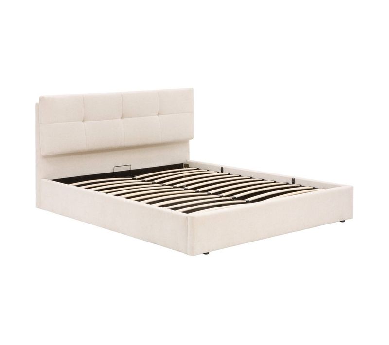 Lit Coffre Soa Rectangulaire 160x200cm Blanc