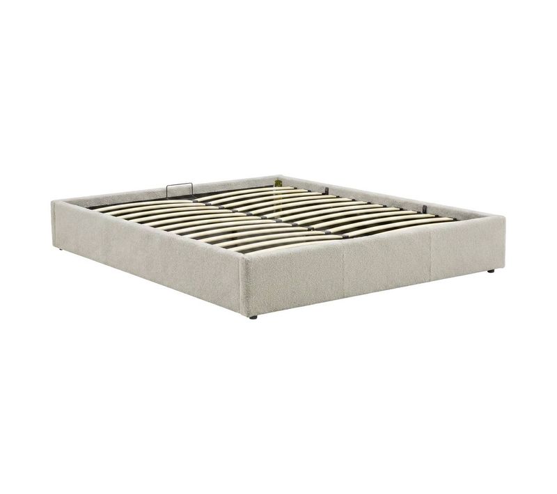 Lit Coffre Luna Rectangulaire 160x200cm Beige Clair
