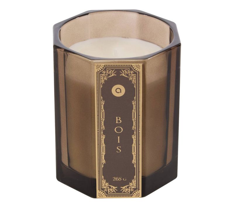 Bougie Parfumée Lucien Hexagonale 265g Bois