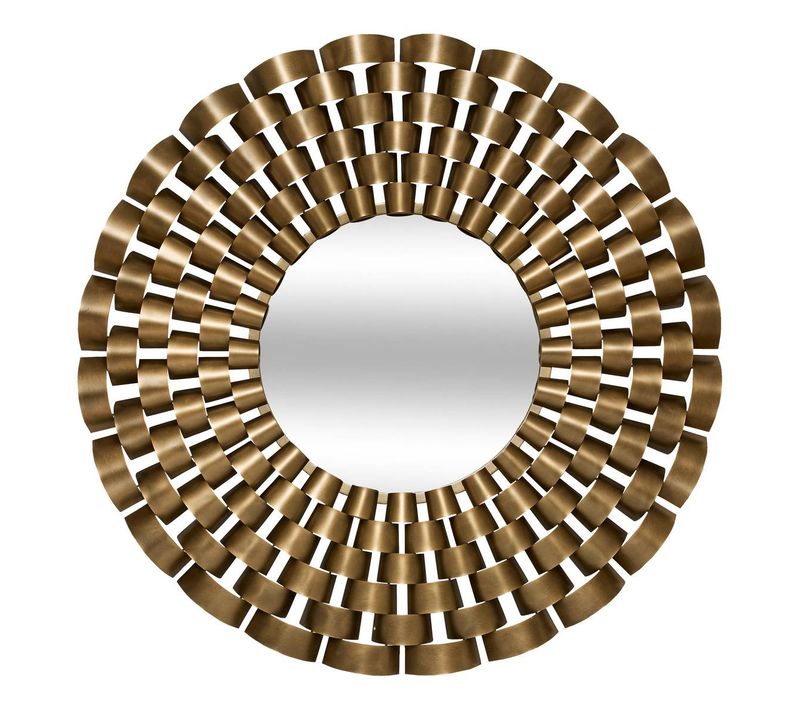 Miroir Rond Youri D.90cm Doré