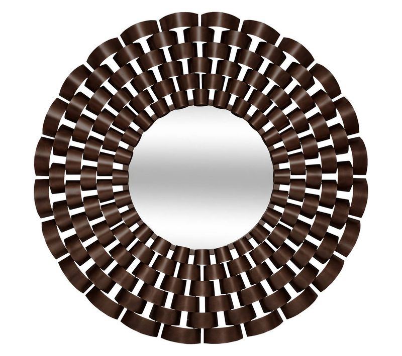 Miroir Rond Youri D.90cm Marron