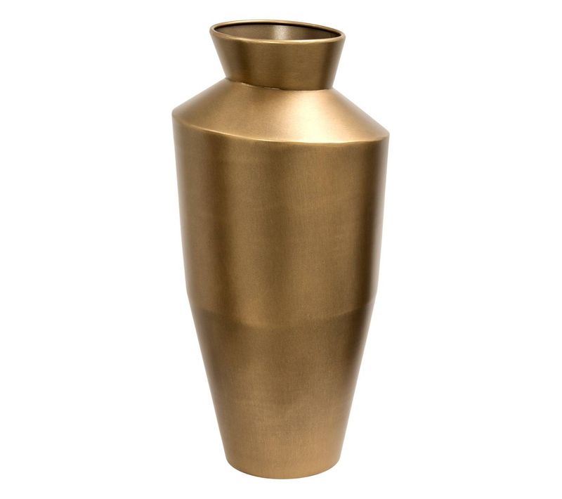 Vase En Métal Barrel H.40cm Doré