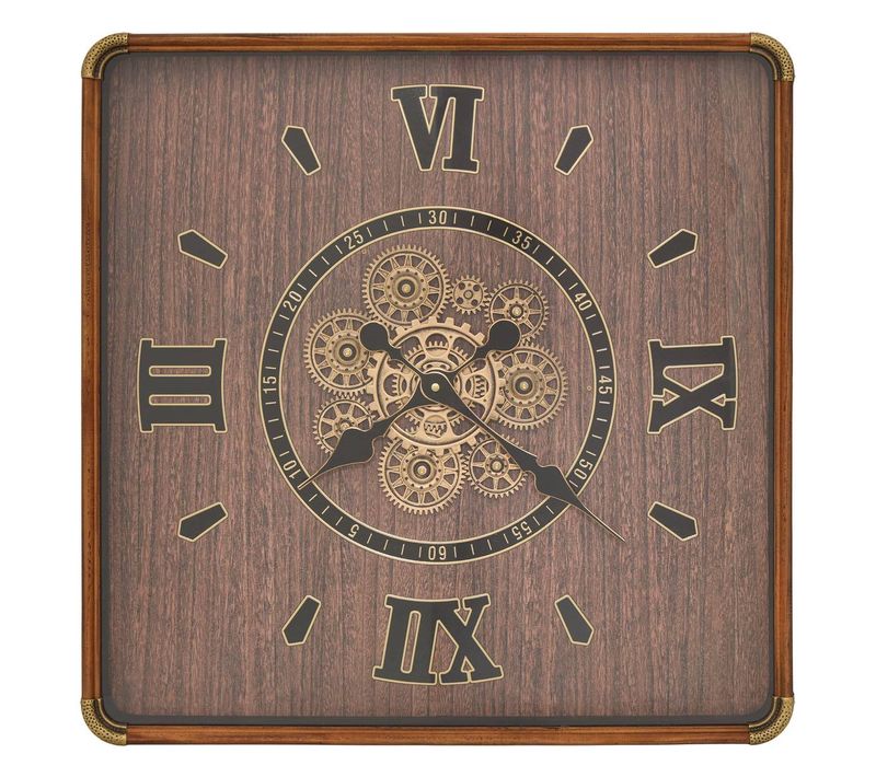 Horloge Archie 60x60cm Marron