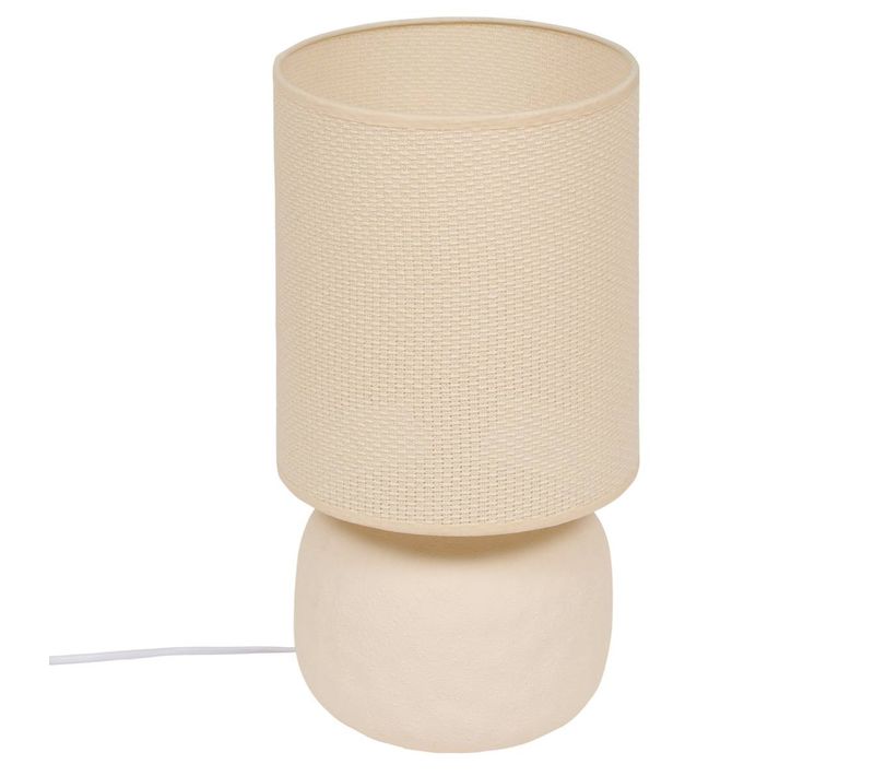 Lampe Obine Cylindrique H.42cm Beige