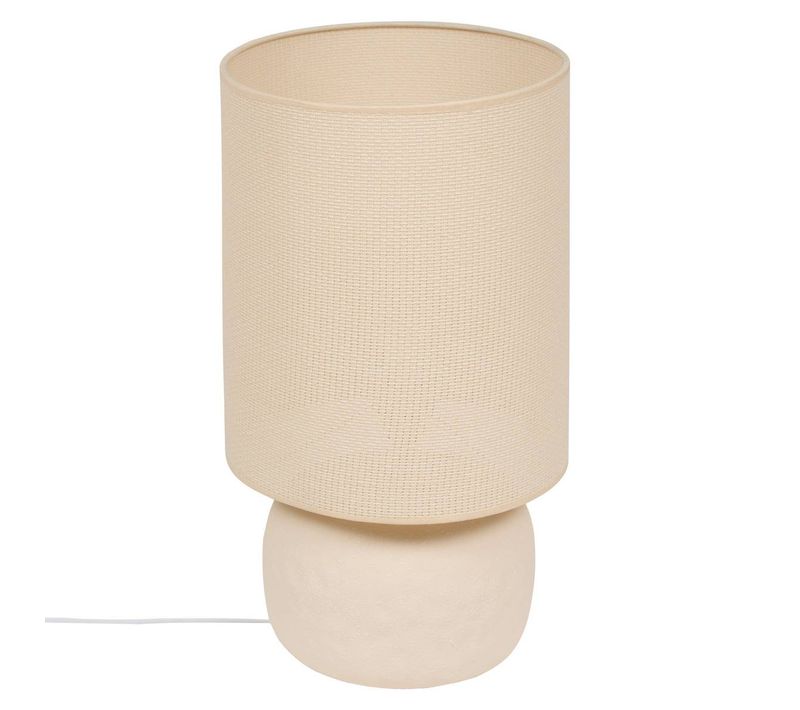 Lampe Obine Cylindrique H.56cm Beige