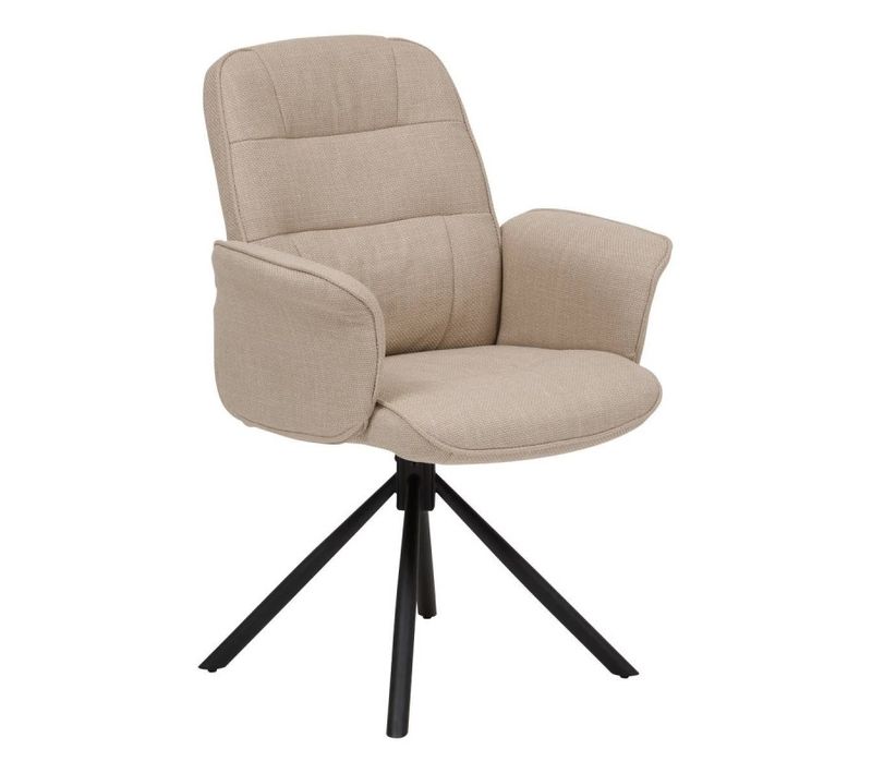 Fauteuil De Bureau Pivotant Sisco Beige Atmosphera