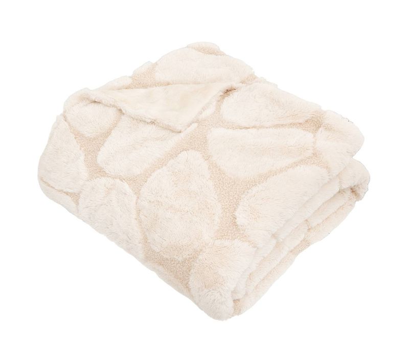Plaid Boucly 180x230cm Galet Beige