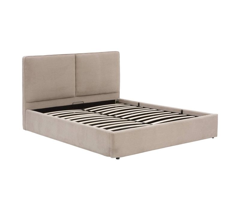 Lit Coffre Wonta Rectangulaire 160x200cm Gris