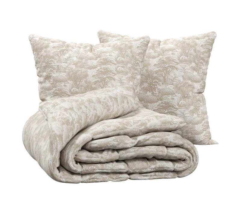 Parure De Lit Jouy 220x240cm Beige