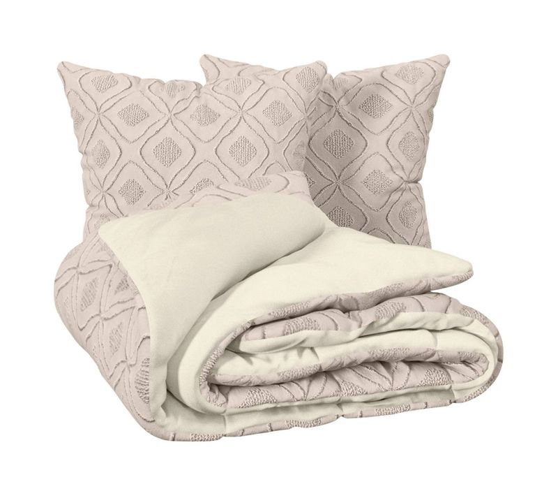 Parure De Lit Amy 240x260cm Beige