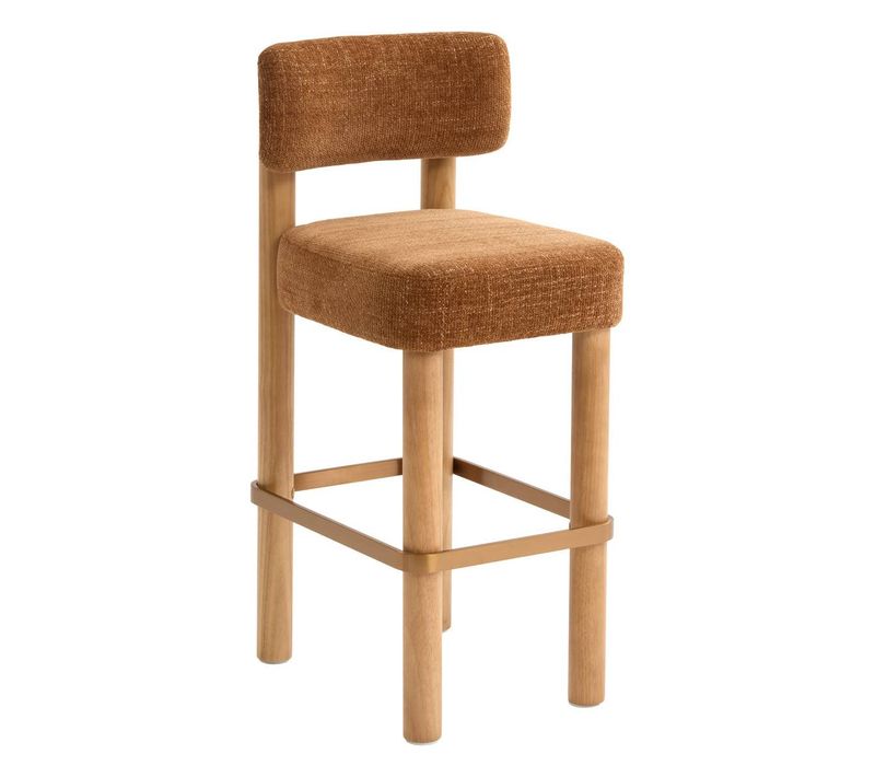 Tabouret De Bar Noali Carré H.104,5cm Bronze