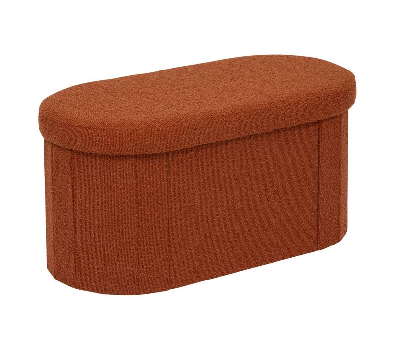 Pouf Fink Ovale Pliable 38x76cm Ambre